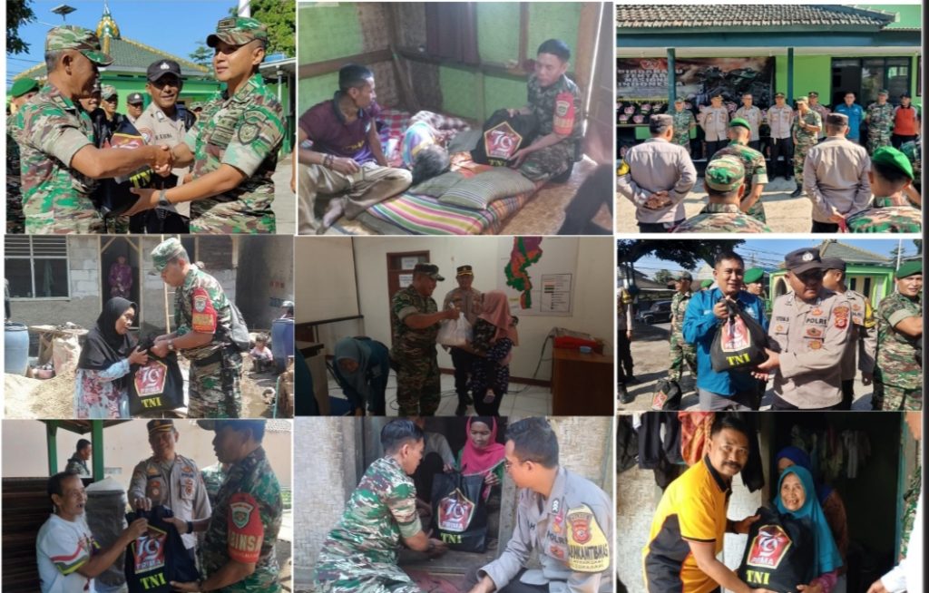 HUT TNI ke-79:  TNI Berbakti untuk Rakyat,  Bagikan Bingkisan Untuk Warga Tanjungsari dan Pamulihan Sumedang