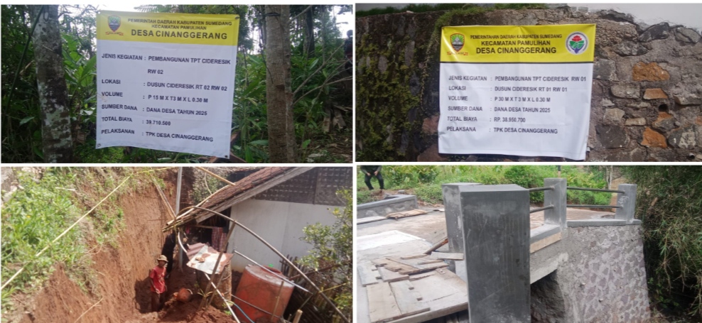 Pembangunan TPT di Desa Cinanggerang: Langkah Nyata Cegah Bencana dan Tingkatkan Infrastruktur