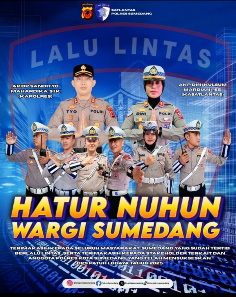 “Hatur Nuhun!” Polres Sumedang Apresiasi Kedisiplinan Warga Selama Operasi Patuh Lodaya 2025