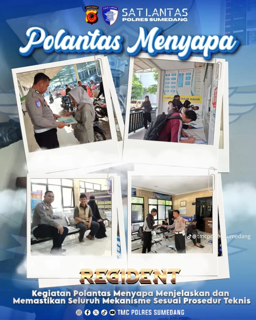 Jamin Kemudahan Warga, Satlantas Polres Sumedang Gelar Polantas Menyapa di Tiga Titik Layanan Publik