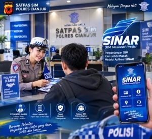 Polantas Karib Polres Cianjur: Dekat, Ramah, dan Melayani dengan Hati — Lewat Aplikasi SINAR, Perpanjangan SIM Bisa dari Rumah!