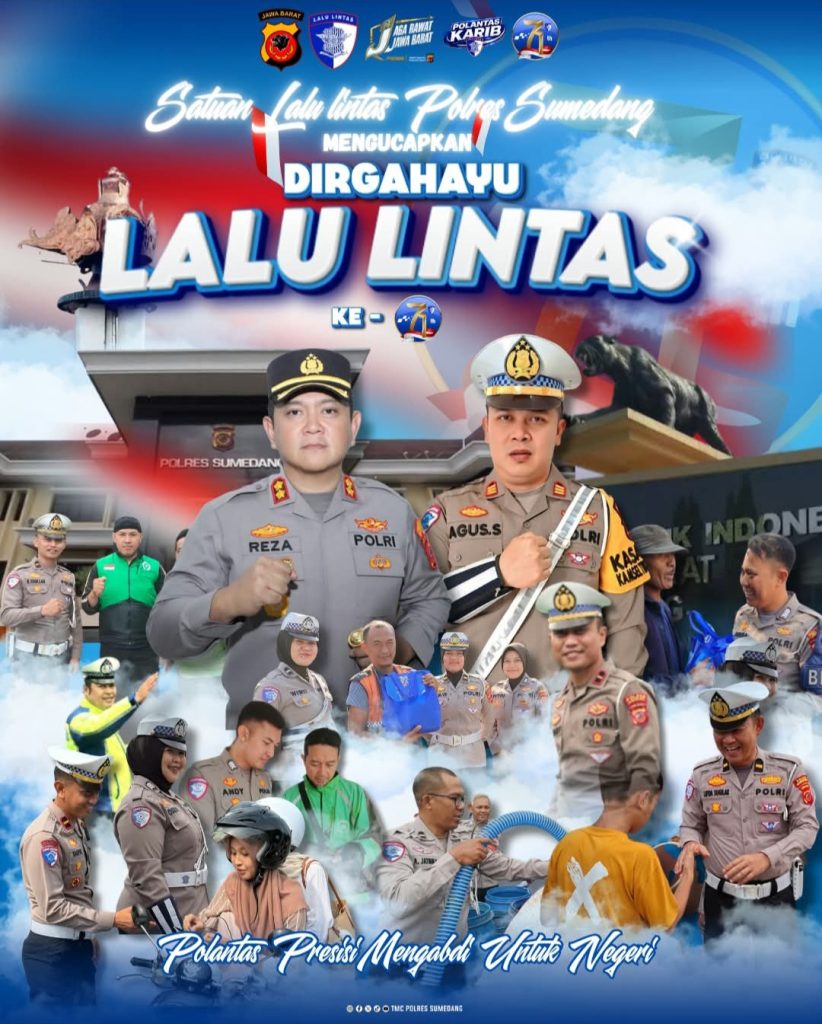 DIRGAHAYU HARI LALU LINTAS BHAYANGKARA KE-71 — Satlantas Polres Sumedang: Presisi Mengabdi untuk Negeri